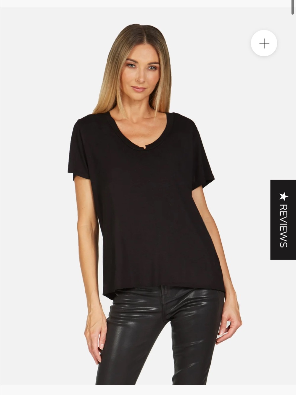 Michael Lauren DELANO CORE BOYFRIEND TEE BLACK size XS